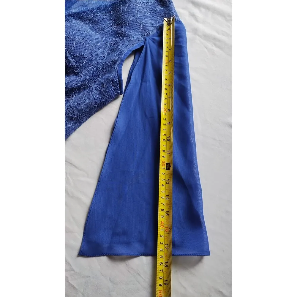 JJs House Lace Chiffon Sheath Knee Length Formal Dress Drape Sleeve - Image 14