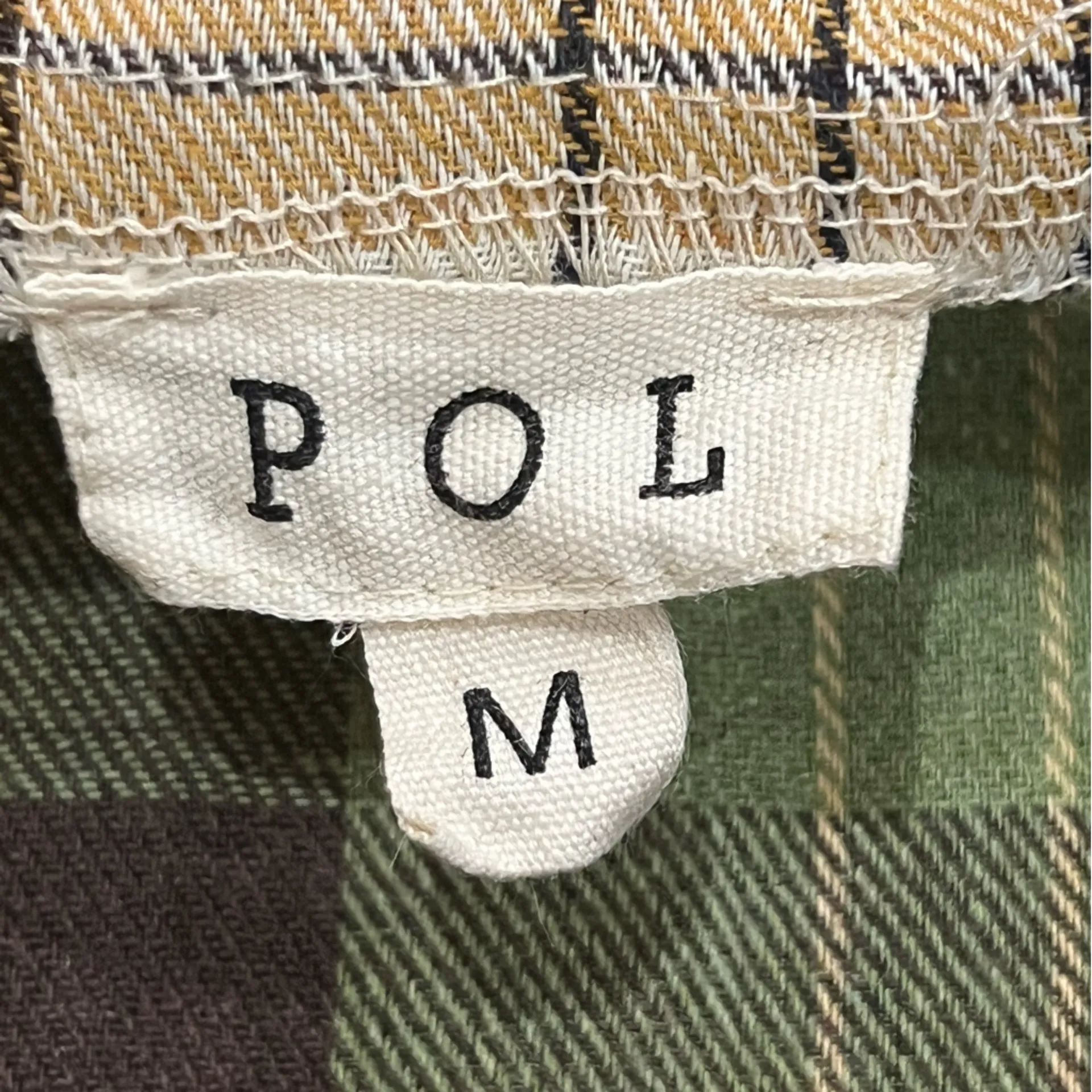 POL  Mixed Plaid Hooded Button Up Top Size Medium - Image 12