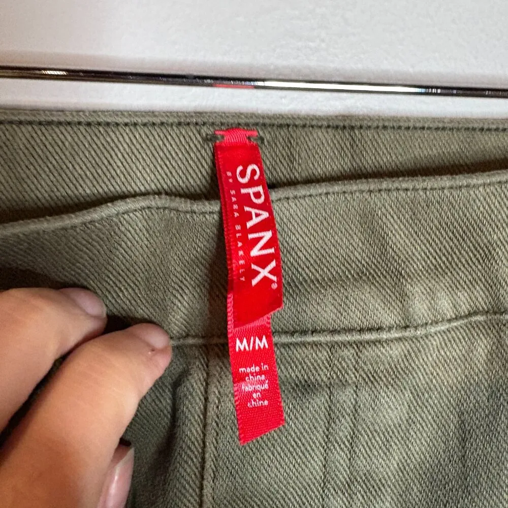 Spanx dark green denim pull-on jeggings - Image 2