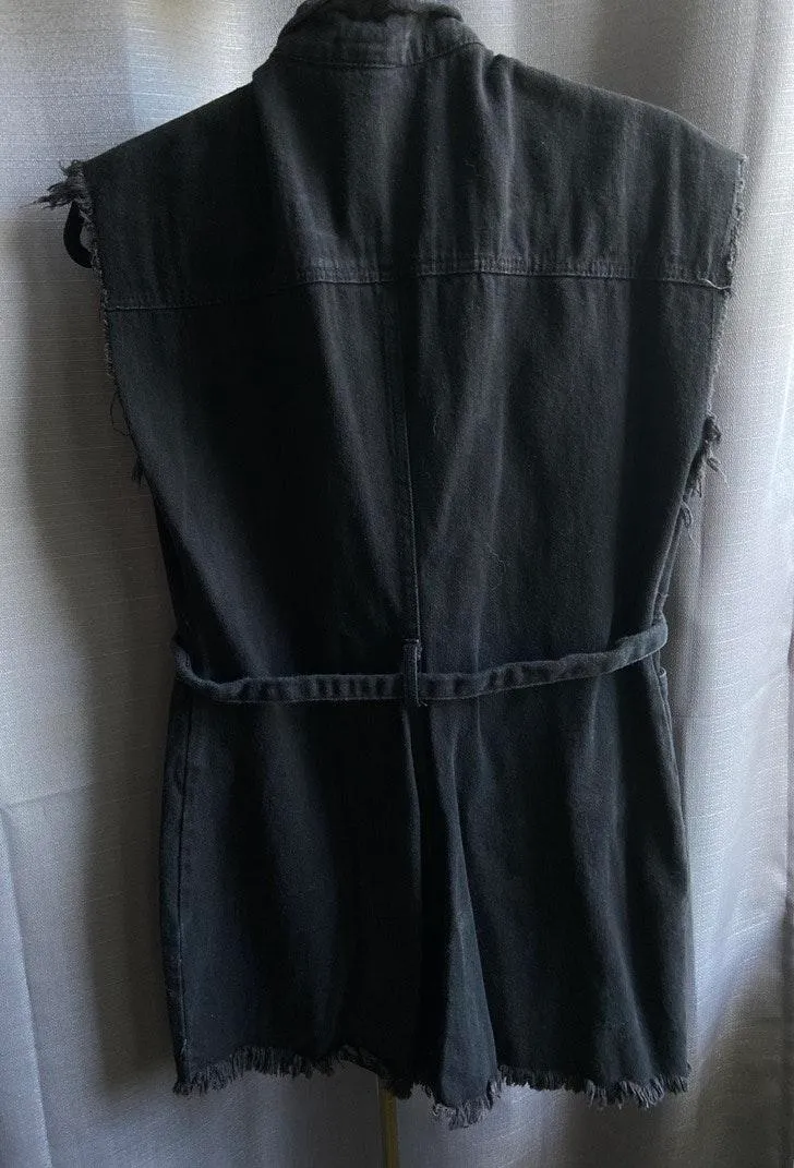 Nasty Gal Black Denim Romper - Image 3