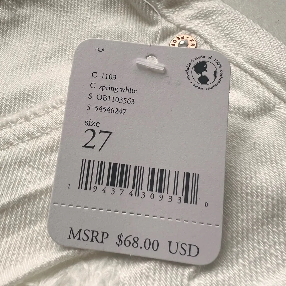 NWT Free People Loving Good Vibrations In The Spring White Shorts - Image 6