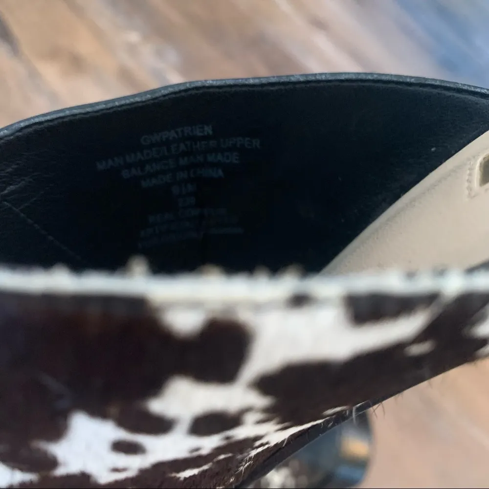 Guess size 9.5 slip on heels leather black shoes EUC - Image 9