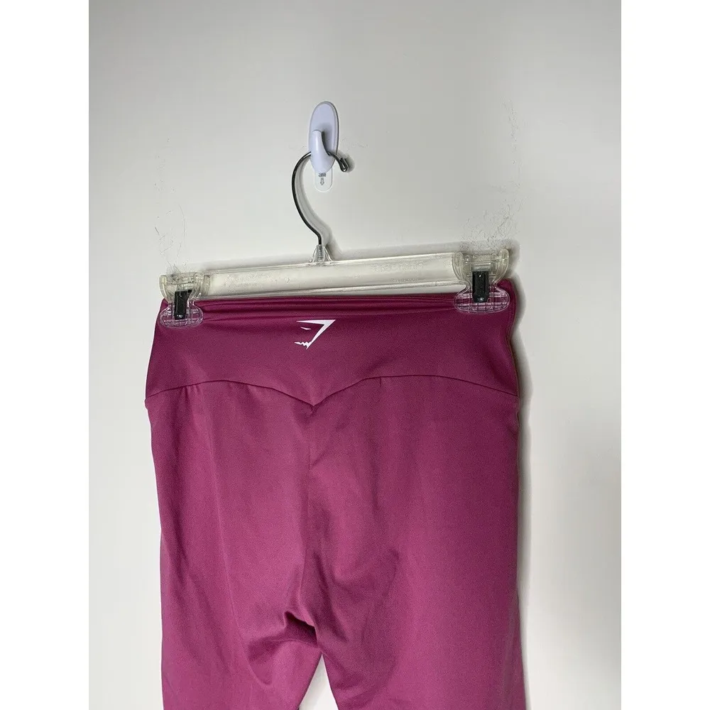 Gymshark XXS Training Athletic Athleisure Logo High Rise Stretch Leggings Pink - Image 6