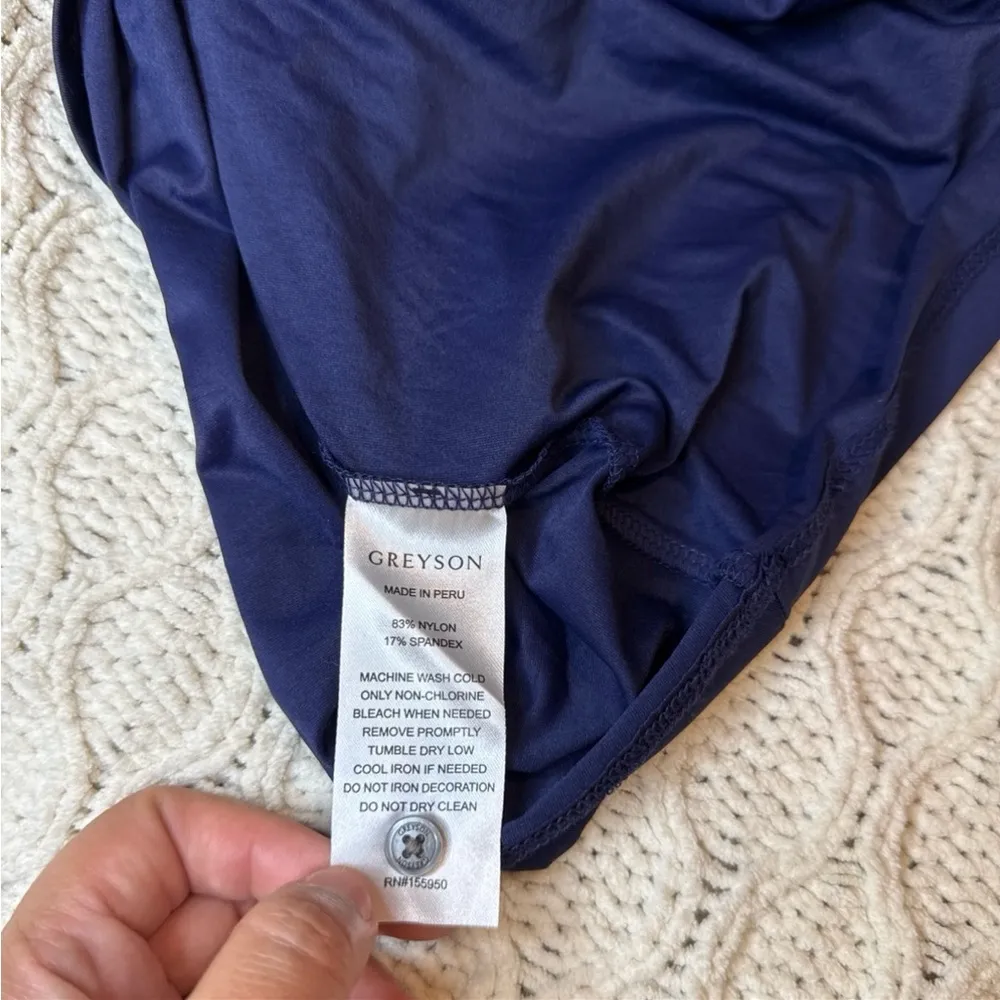 Greyson Navy Blue Polo Shirt with Logo size S - Image 6