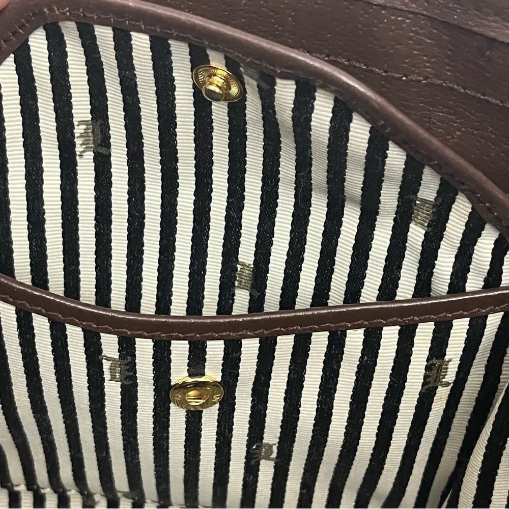 L.A.M.B Gwen Stephani Y2K Logo Spellout Bag Leather/Canvas Blue Yellow - Image 7