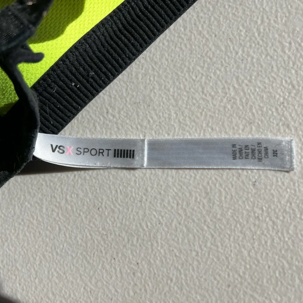 Victoria Secret VSX Sport Neon Yellow/Black/Multicolor Sports Bra - Image 6