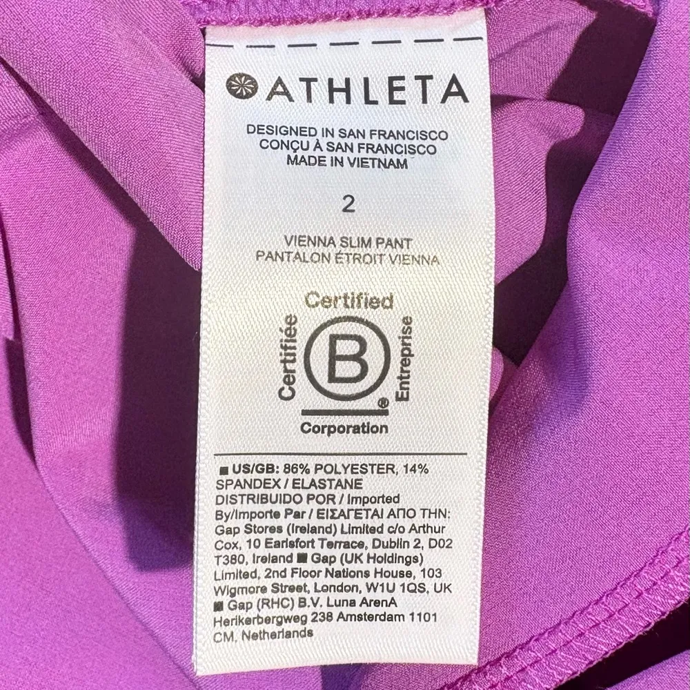 ATHLETA  Brooklyn Heights Vienna Slim Pants in Jazzy Purple #882642 NWT Sz 2 - Image 13