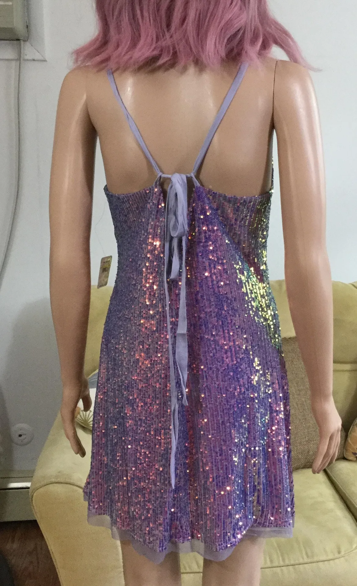 Free People Gold Rush Mini Dress M - Image 6