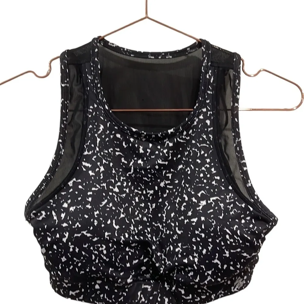 Nicole Miller black and white Sports Bra Size small - Image 2