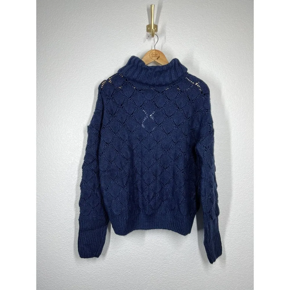 FRNCH Neola Knit Pullover Sweater S/ M Cowl Neck Oversized - Image 5