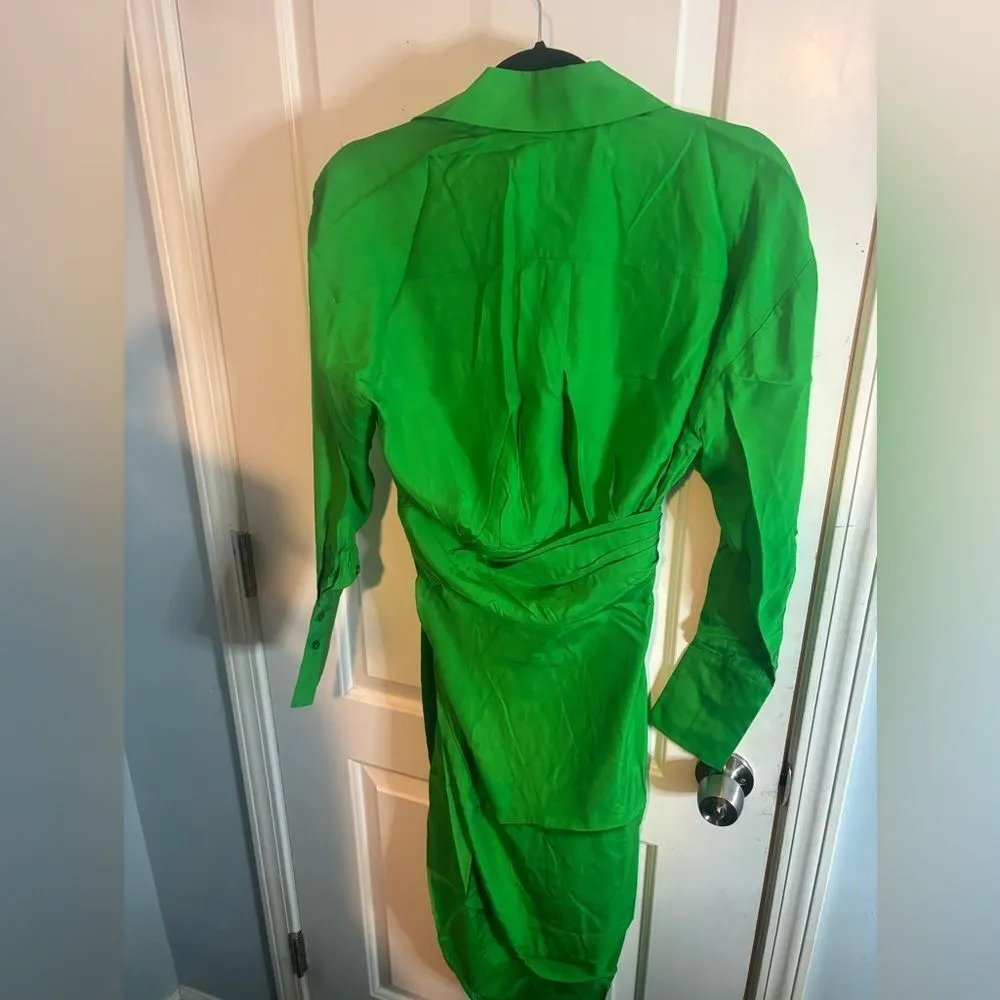 GAUGE81 Puno Silk Midi Dress in jungle green size xs NWT - Image 8