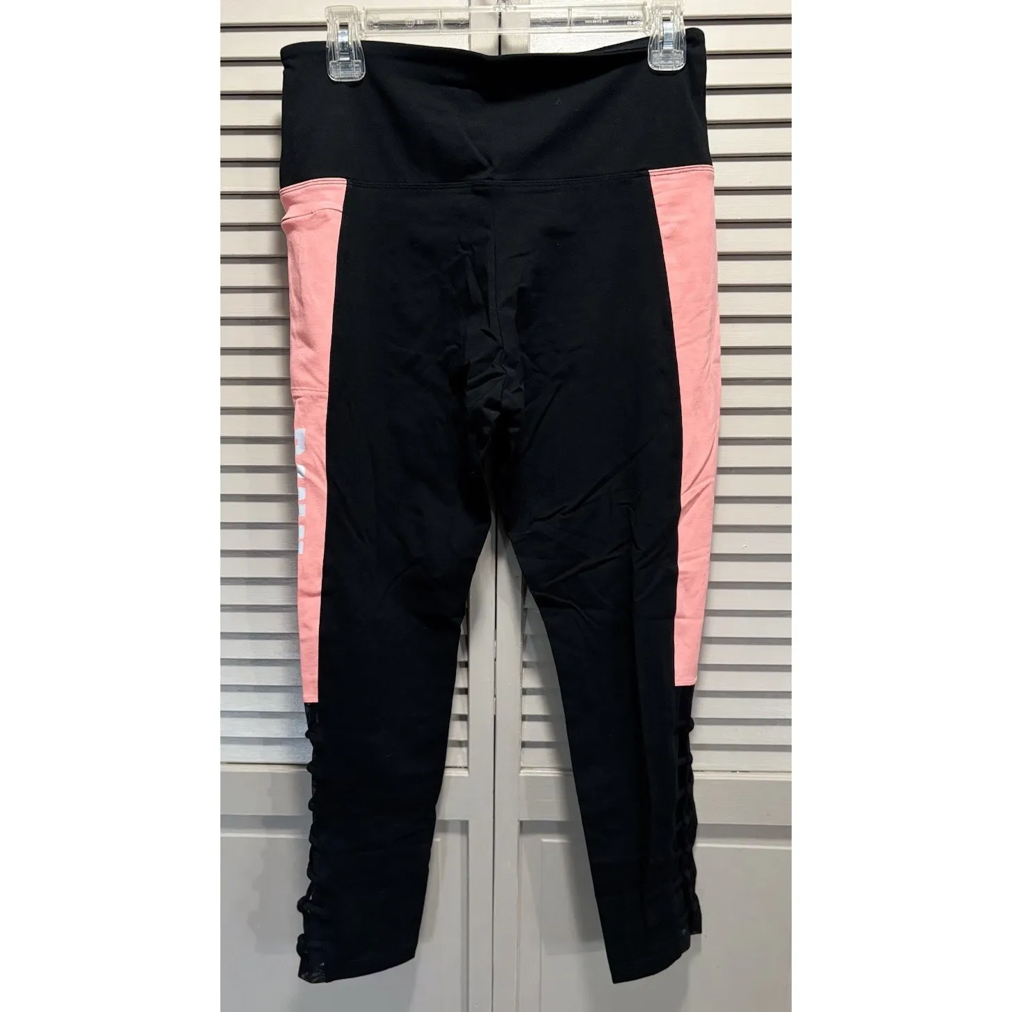 PINK YOGA Victorias Secret NWOT Mid Rise Blk/Orange Ankle Legging Size L Active Orange Size L - Image 5