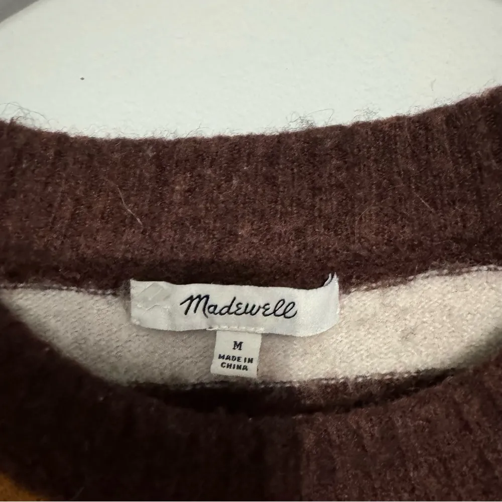 Madewell Striped Balloon Sleeved Crewneck Sweater - Image 4