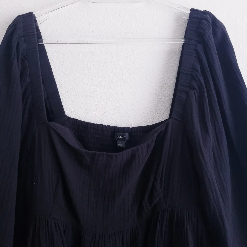 J.crew Broken In Jersey Smocked Babydoll New Tag Mini Dress - Image 4