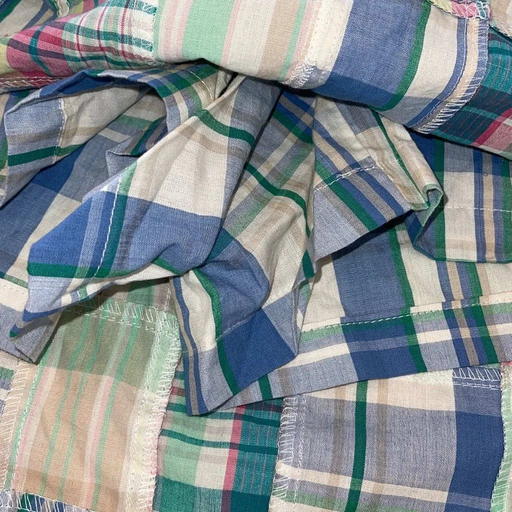 Cape Madras Cotton Plaid Patchwork Skort Preppy Golf NWT‎ Size 2 Blue - Image 6