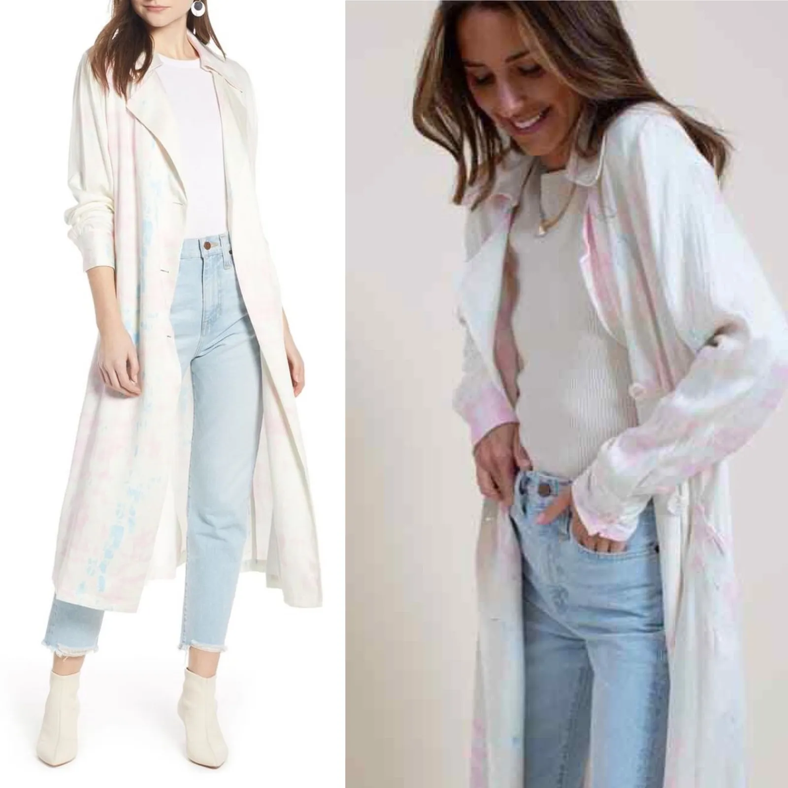 NWT Something Navy Tie Dye Duster Sz M Pastel Clean‎ Girl Cotton Candy Festival - Image 12