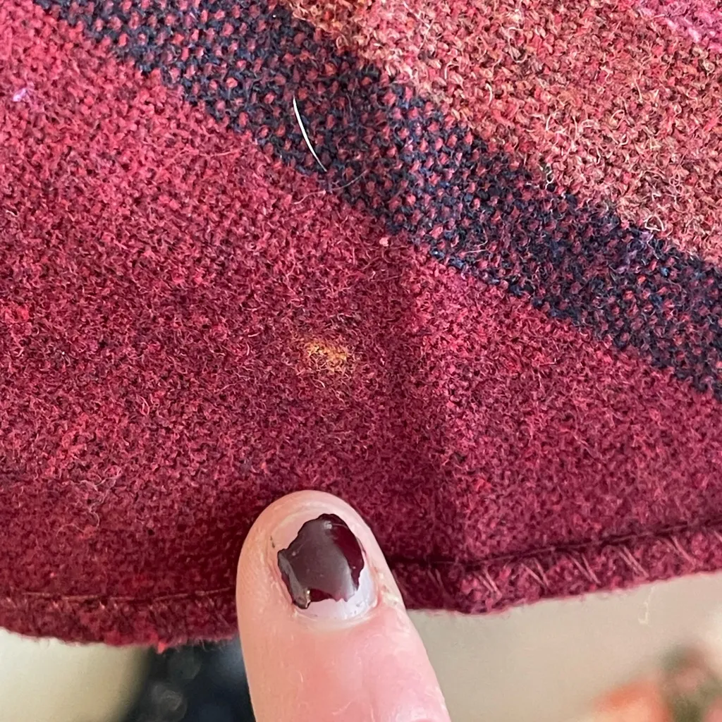 VTG Plaid Pleated Wool Skirt Midi Skirt Red Multi 60’s - Image 11