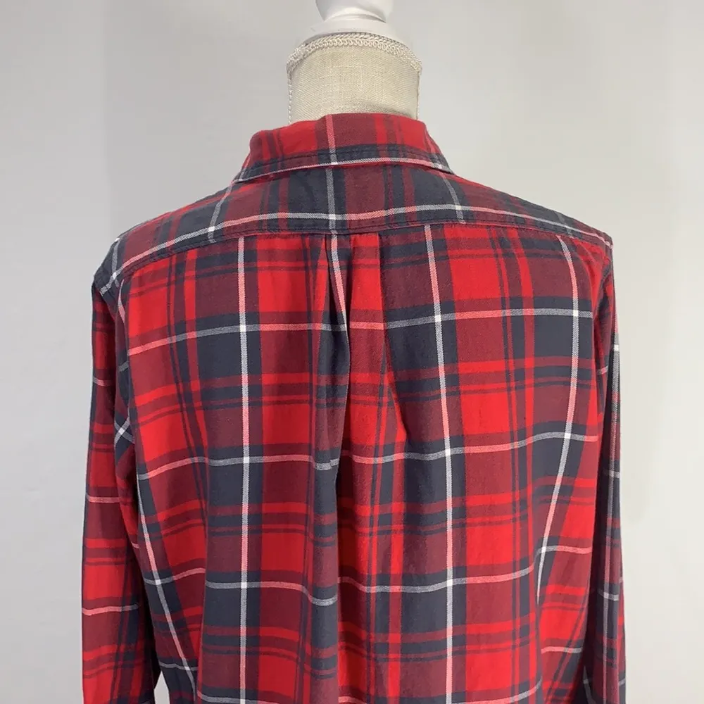 Denim & Supply Ralph Lauren Boyfriend Fit Red Plaid Button Down Flannel … - Image 10
