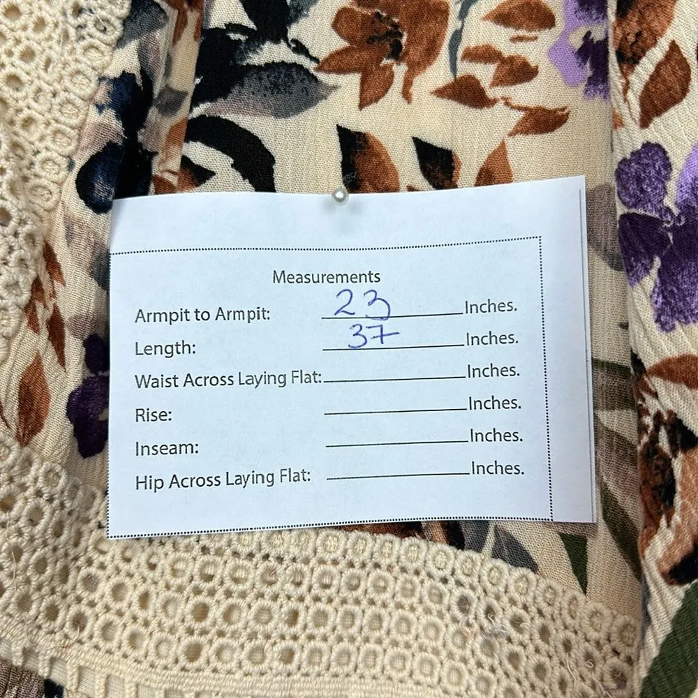 Mini Gauze Lace-Up Skater Dress Pluss Sz 3 plus Tassless Long Bell Sleeve - Image 12