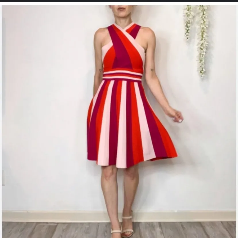 Ted Baker Hadliy Stripe Knit Dress  skater knit fall party cocktail stripe $255 - Image 5