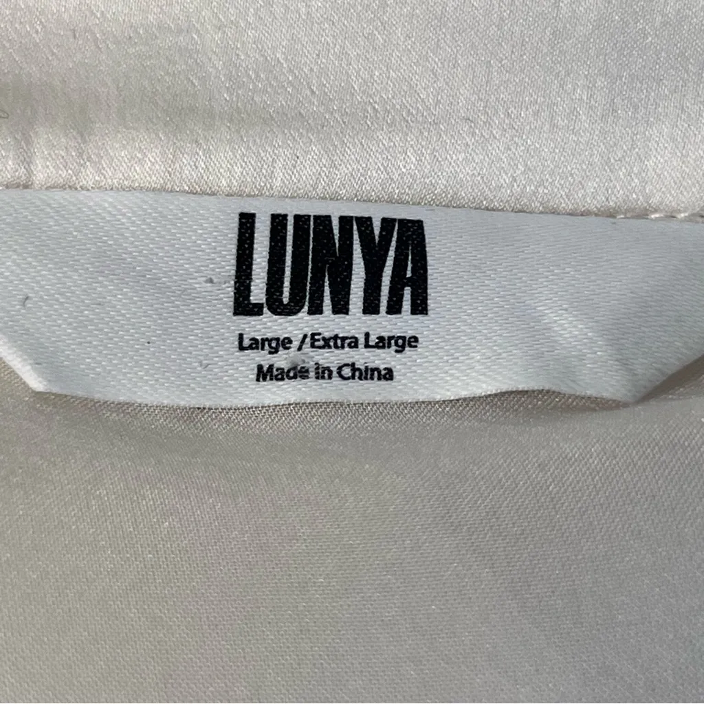 Lunya Washable Silk Chiffon Kimono Robe Tranquil White Sz L/XL - Image 4