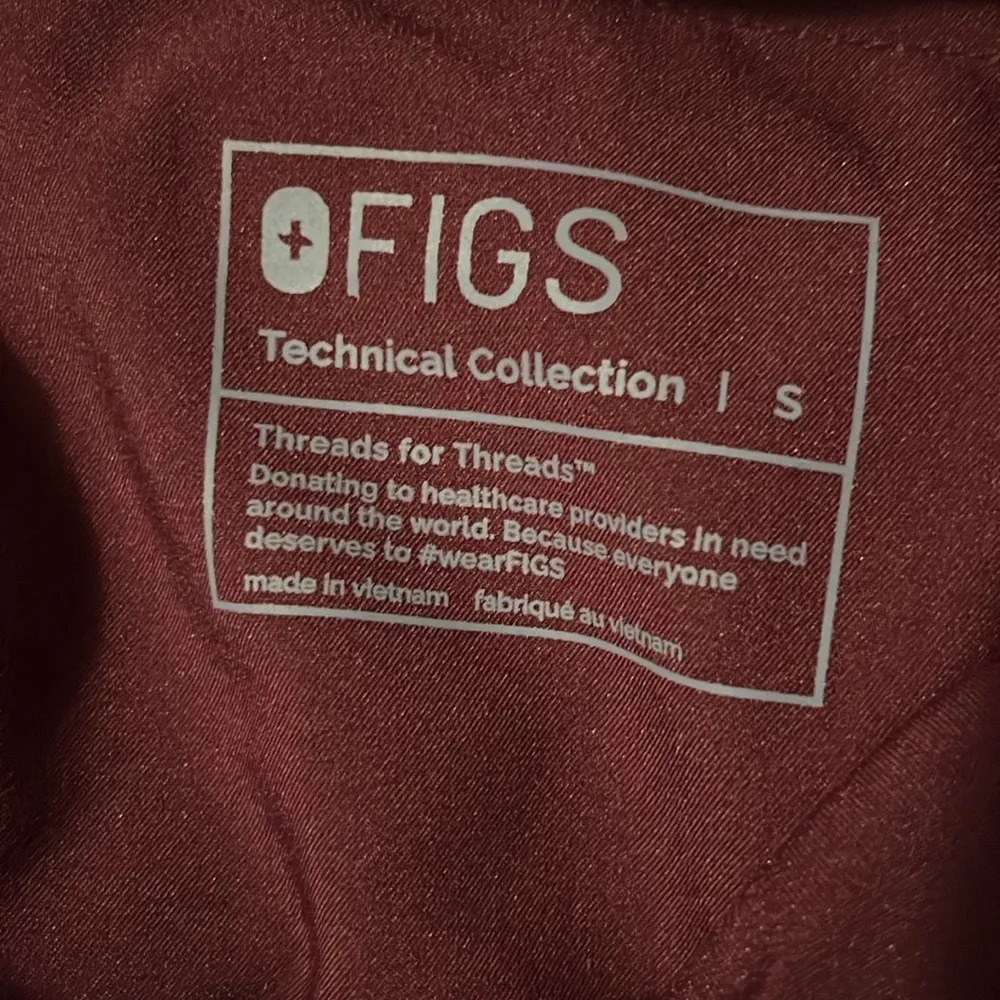 FIGS  Maroon Scrub Pants Size Small - Image 7