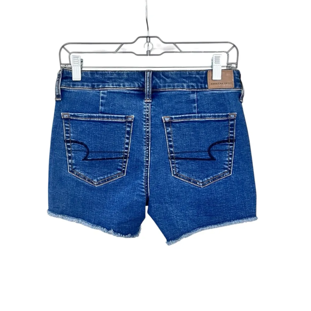 American Eagle NWT Super Stretch Midi Shorts Size 4 Denim Jean Blue Casual - Image 5