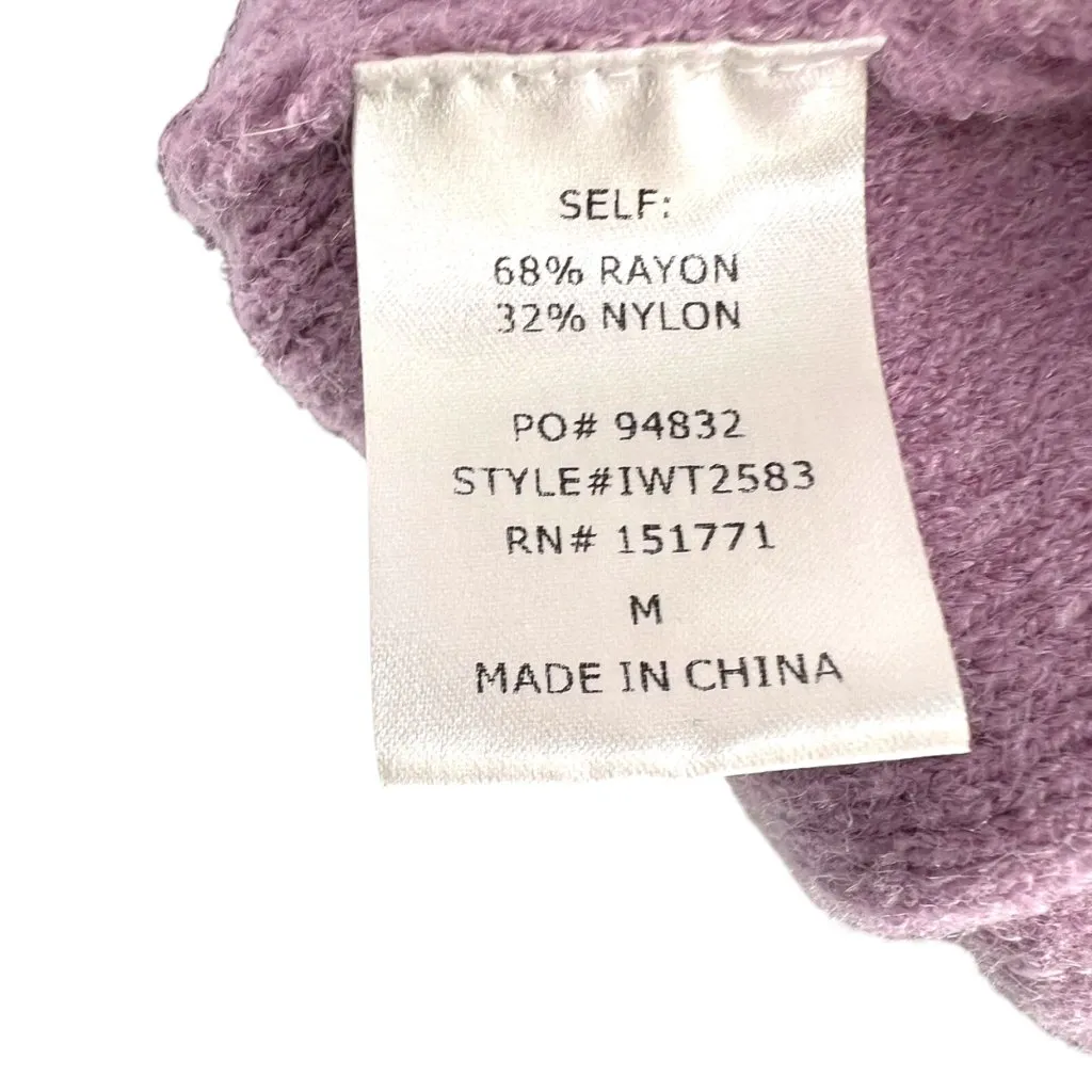 Le Lis Collection Butterfly Print Purple Oversized Sweater Size Medium - Image 10