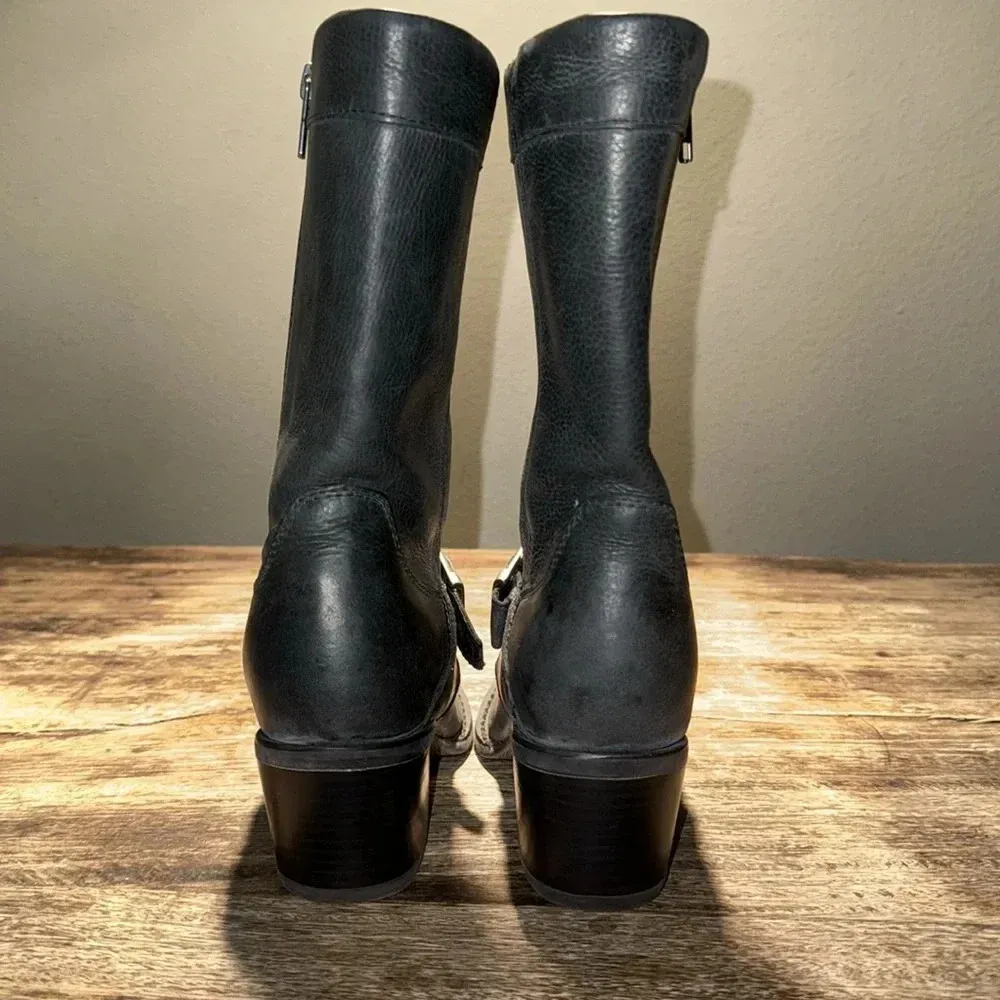 Durango Pull On Heeled Harness Western Boots Size 6.5 NWT - Image 5