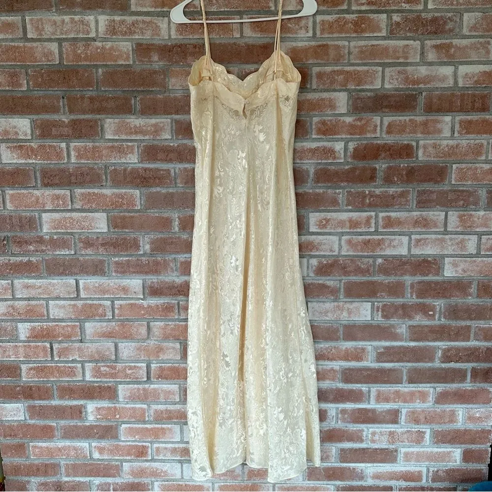 Vintage Victoria’s Secret Gold Label Robe Gown Set Ivory Bridal Women’s Large - Image 4