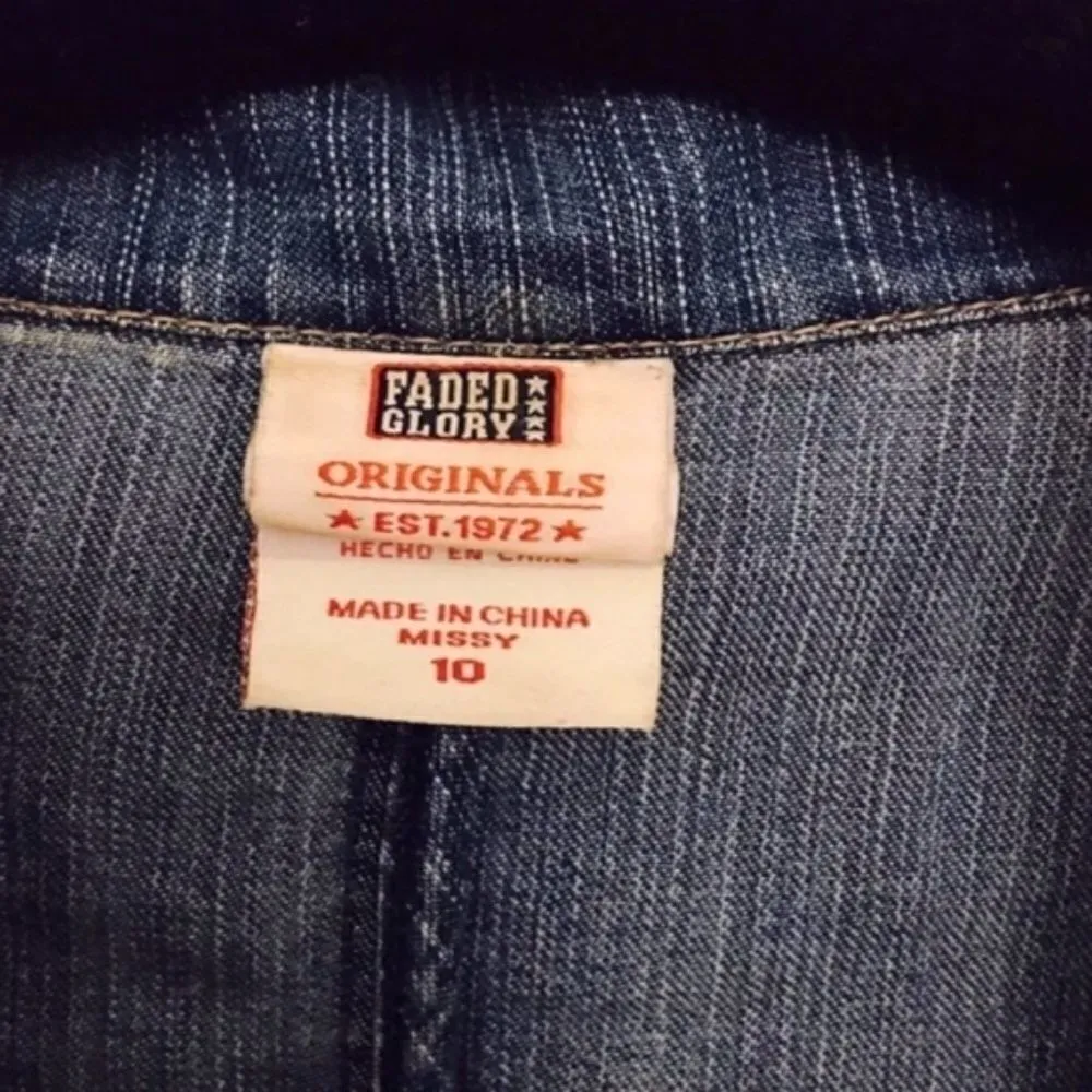 Faded Glory SZ 10 jean jacket - Image 3