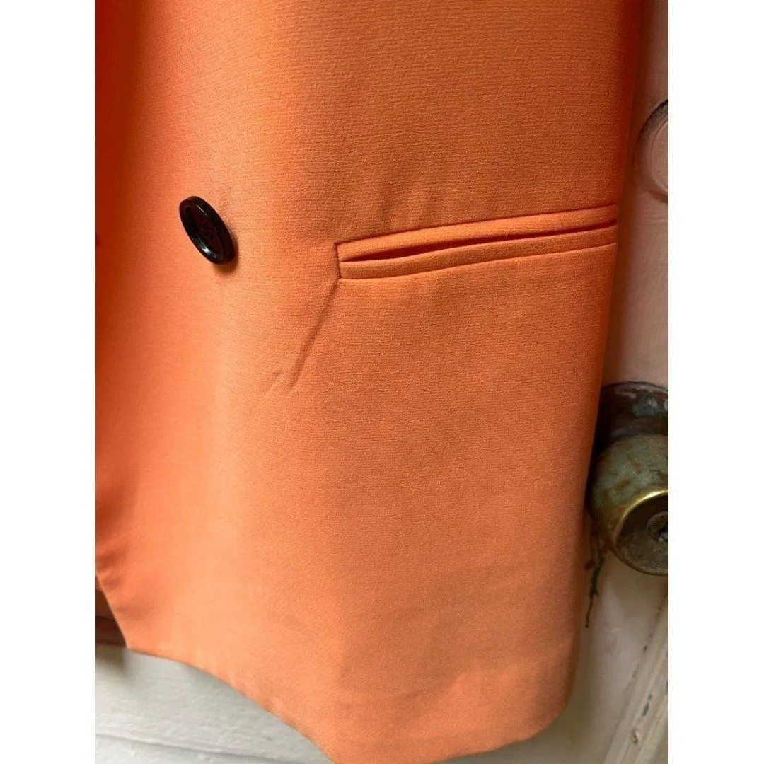 Mural womens blazer XS orange double breasted casual business corporate office - Image 3
