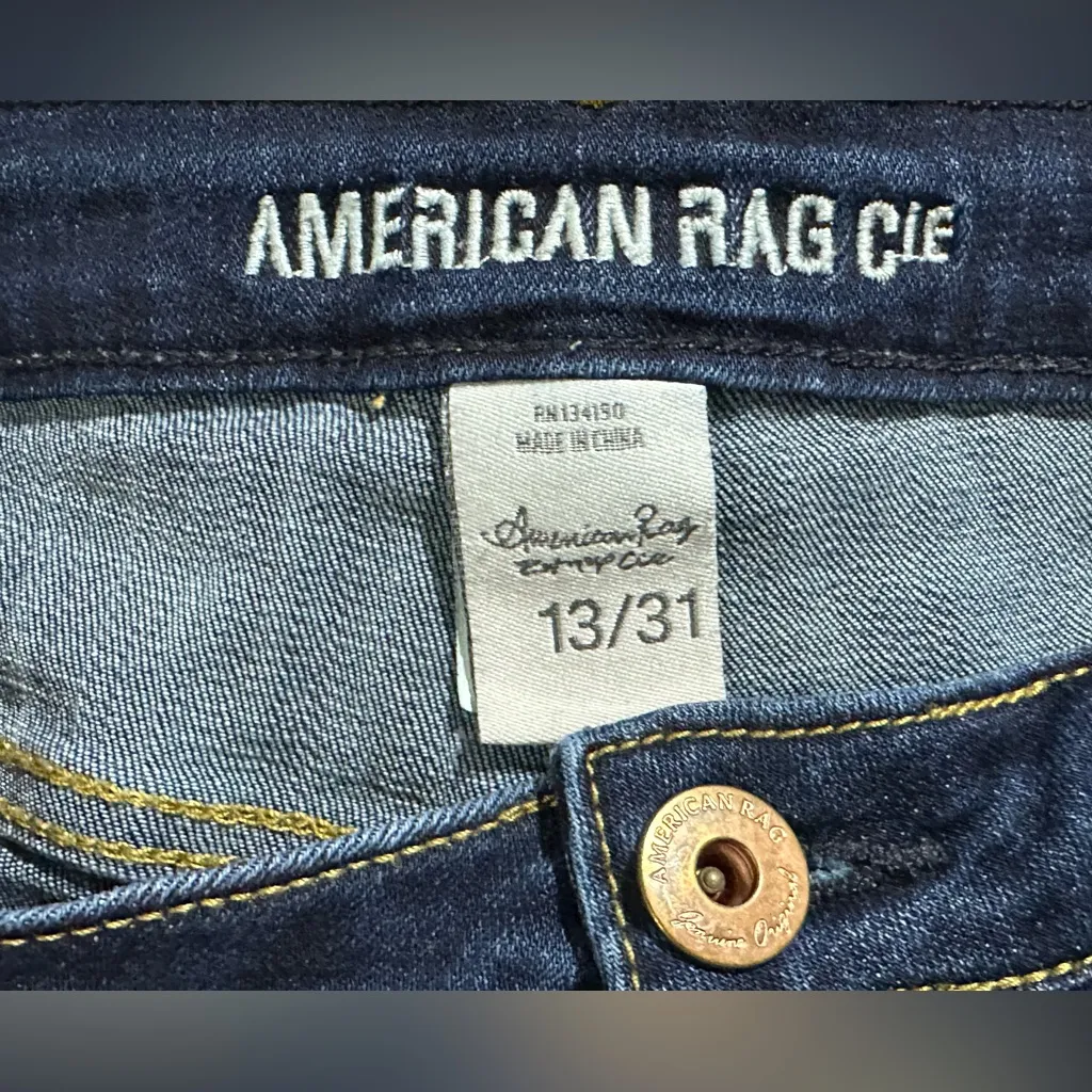 AMERICAN RAG cie high rise skinny jeans size 13/31 dark wash - Image 8