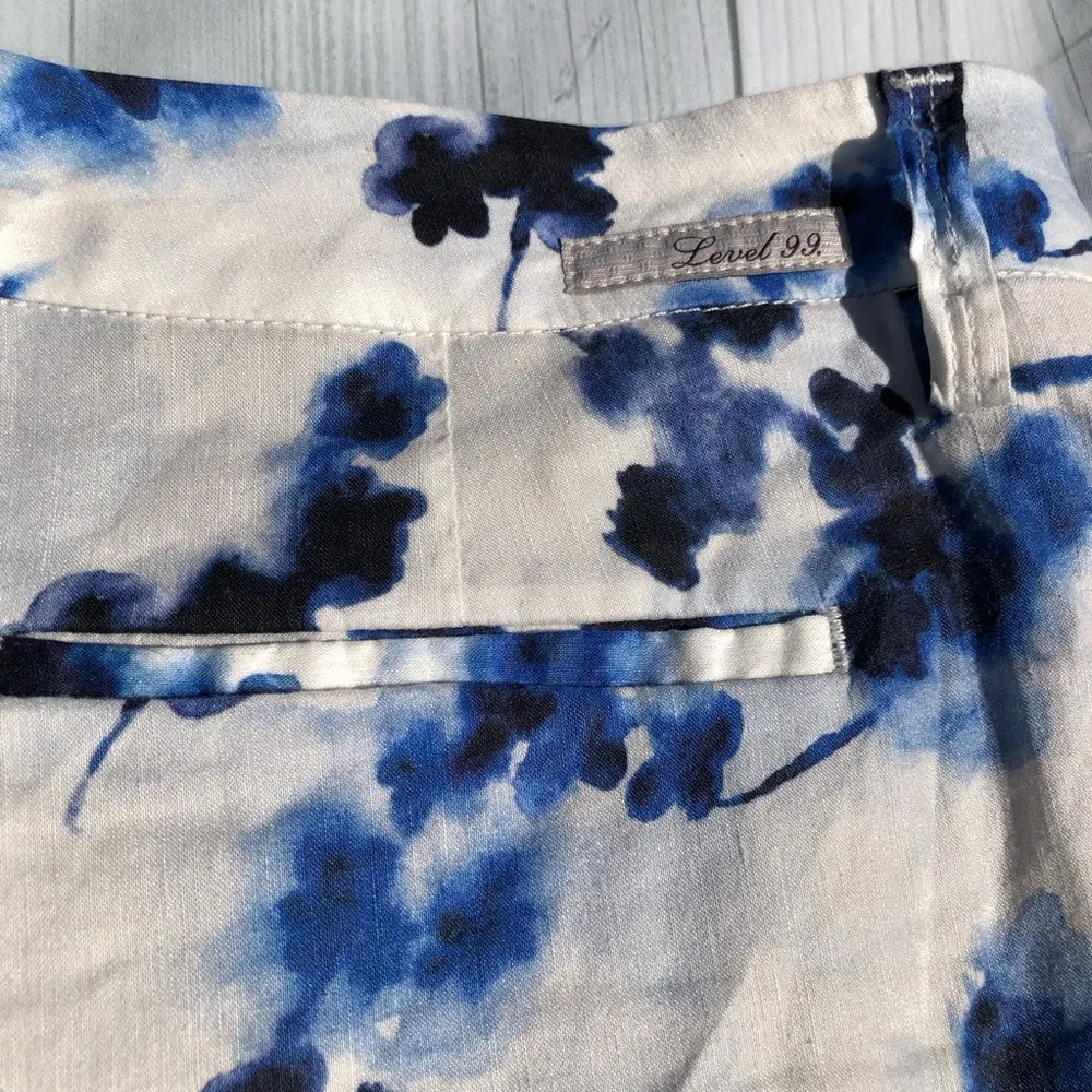 Linen Blend Printed Shorts 28 - Image 4