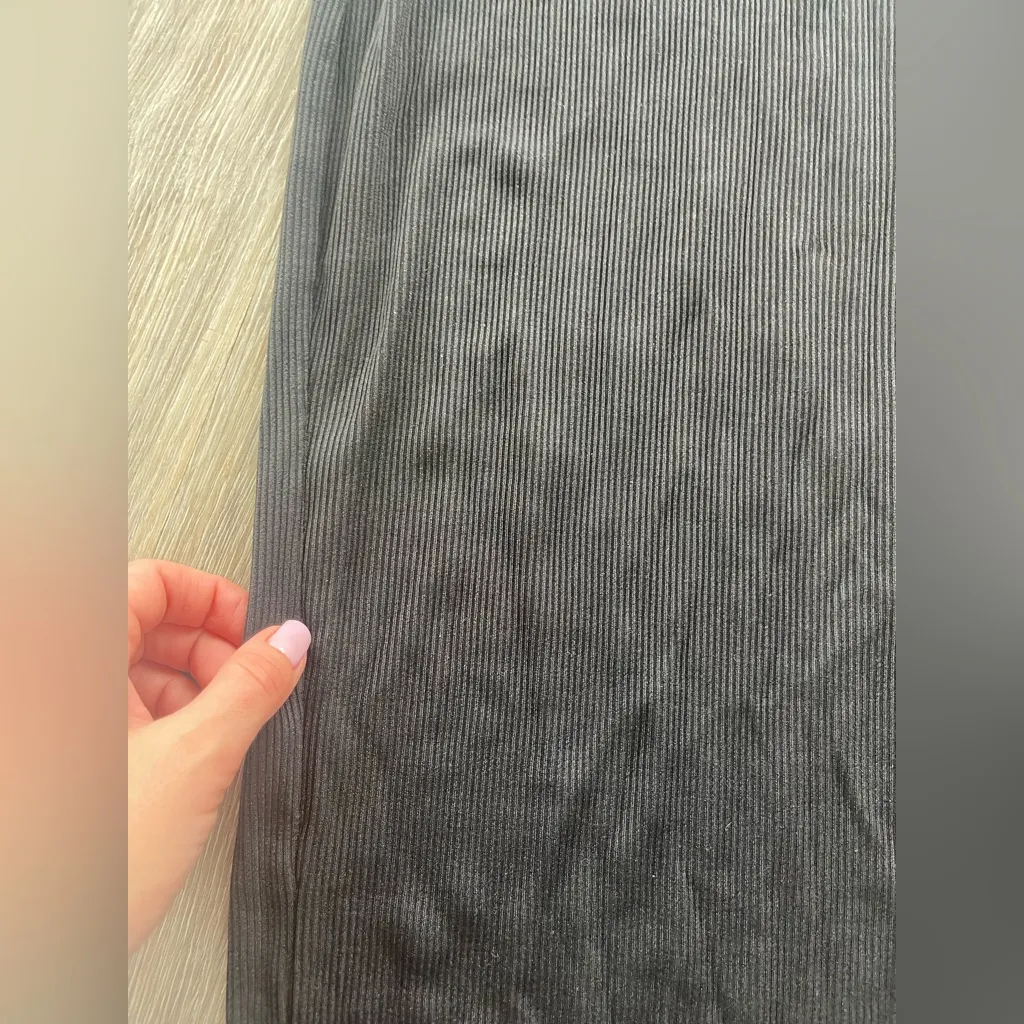 NWOT PLT BLACK RIBBED MIDI PENCIL DRESS US4 - Image 3