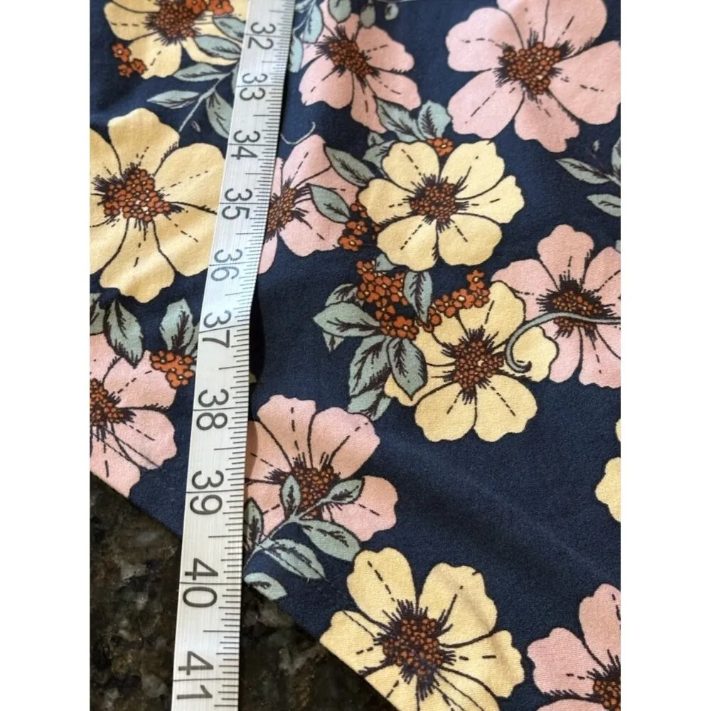 NINE BRITTON Vivienne Knit Fitted Floral Print Dress Cinch Waist Midi  Sz XXL - Image 7