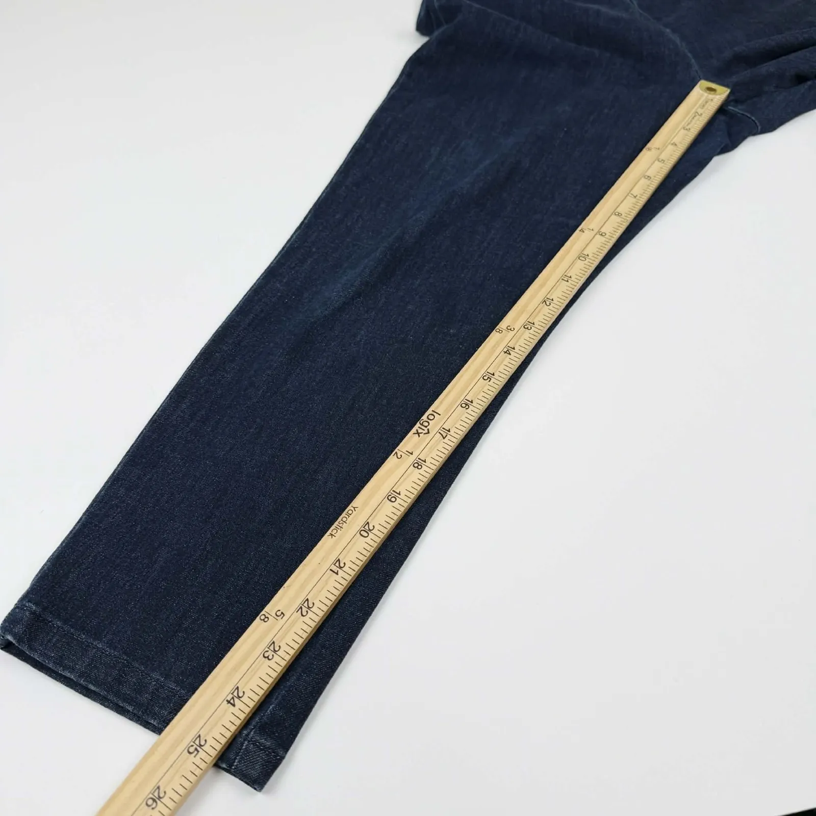 Soft Surroundings Pull On Denim Jeans Women's Medium Elastic Waist Stretch Blue - Image 8