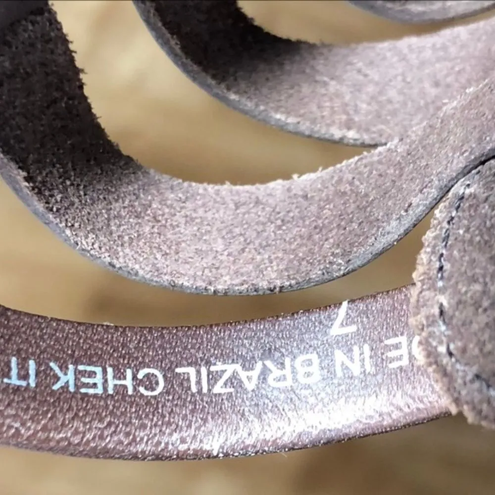 Kenneth Cole Reaction Studded Clogs Shoes Strappy Leather Dark Brown Women's 7 - Image 8