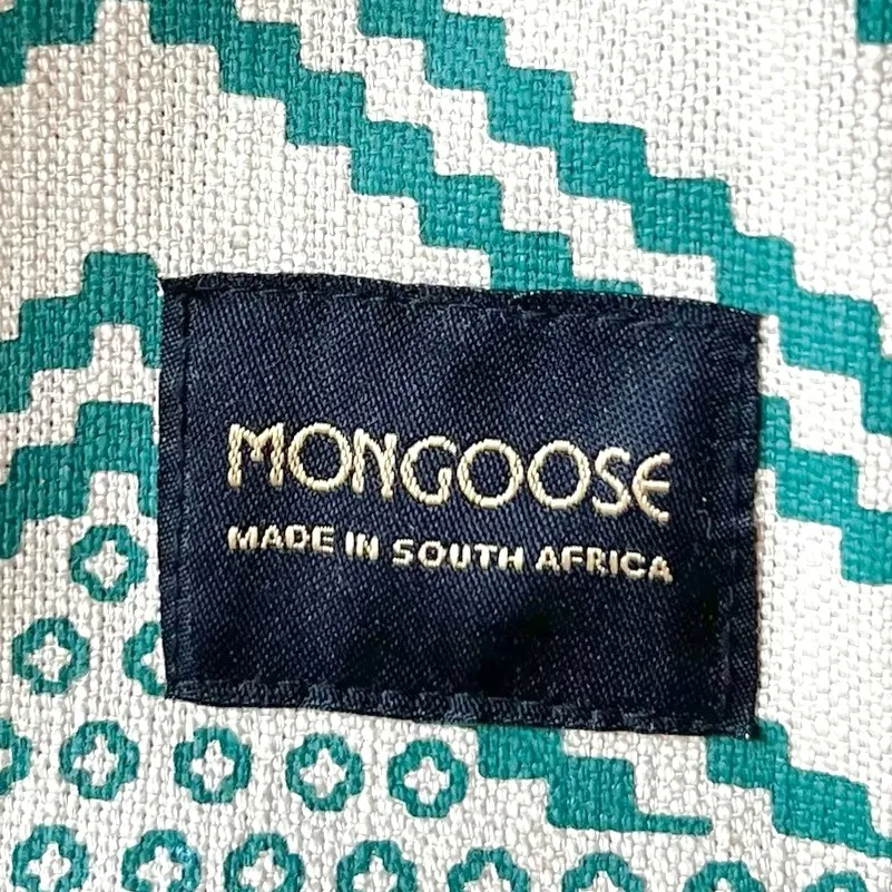 Mongoose Handcrafted Large ZIG ZAG MUD Tote Bag Green - Image 3