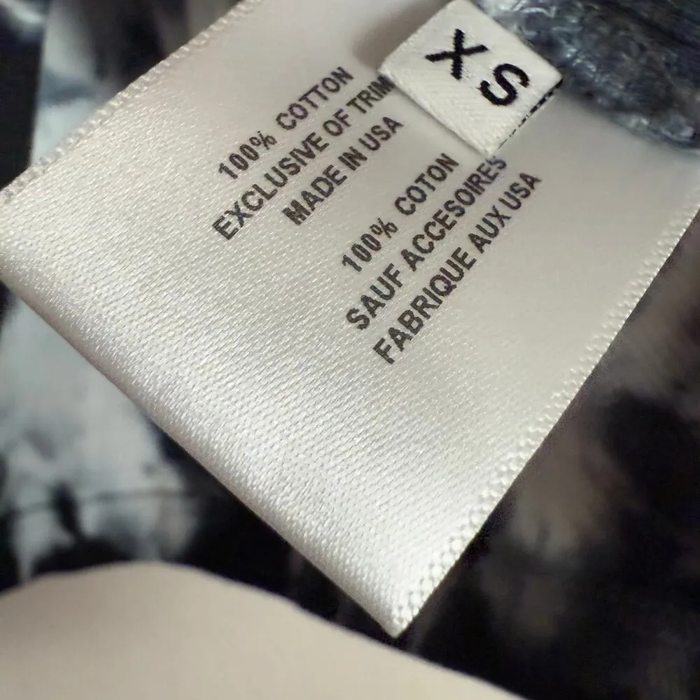 Proenza Schouler Blue Tie Dye Sleeveless Ribbed Cotton Tank Top Size XS - Image 7