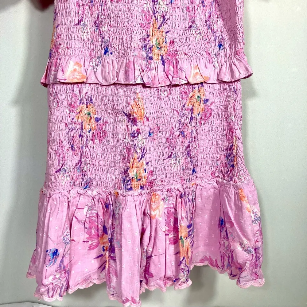 LoveShackFancy Jarrah Dress Royal Pink Berry Large NWT - Image 14