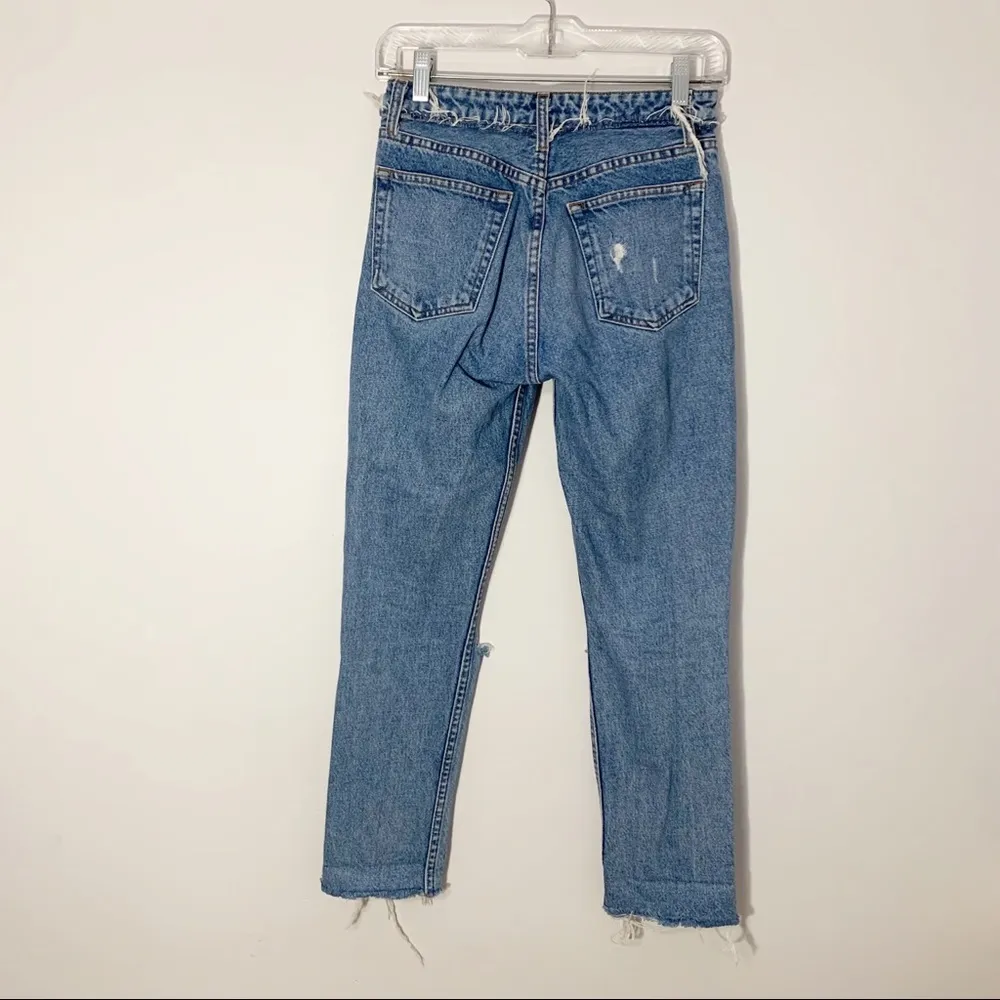 Reformation Cropped Cigarette Distressed in Savu Wash Jeans Size 25 - Image 9
