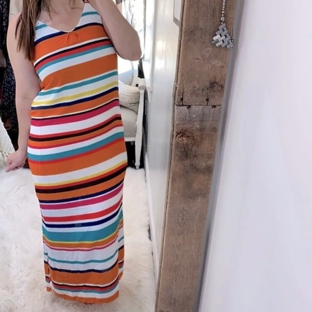 Lila Rose striped maxi dress multicolor size 2 - Image 2