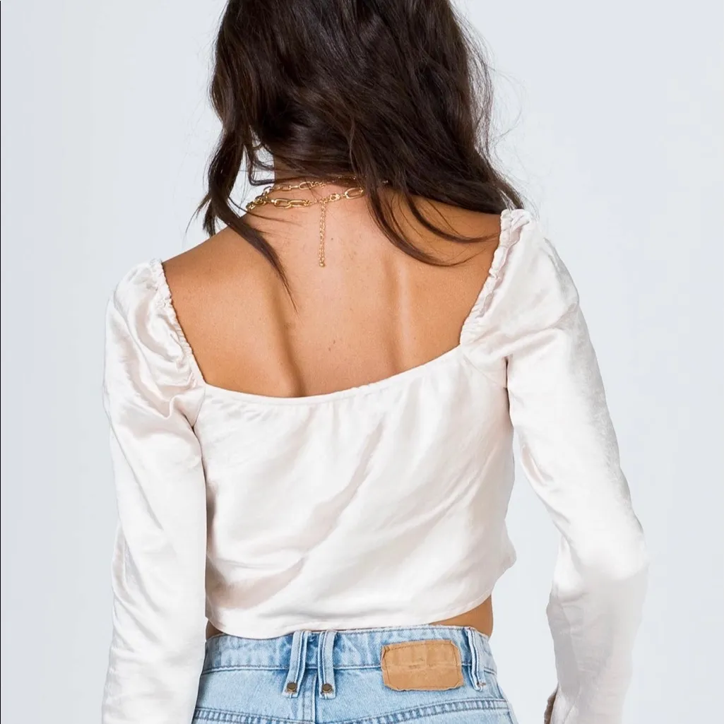 NWT Princess Polly Love Song Champagne crop top - Image 2