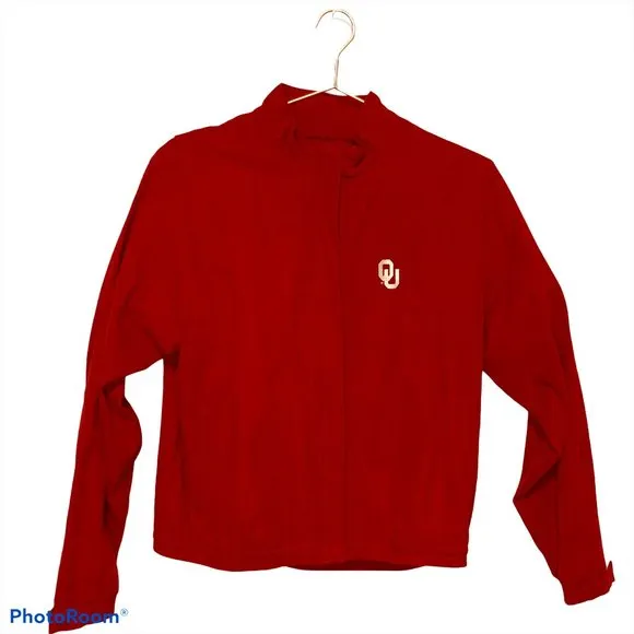 Antigua Womens Oklahoma Sooners Lightweight Jacket - Image 2