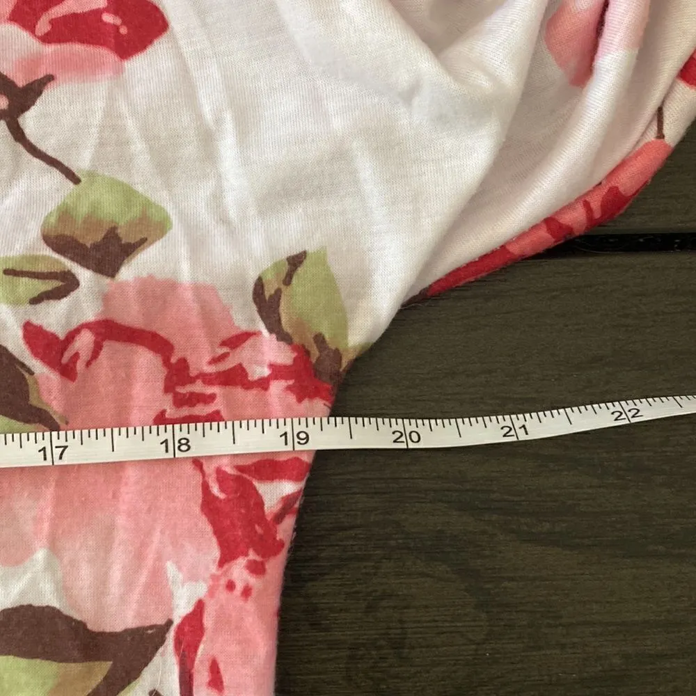 Floral blouse cut out shoulder medium White - Image 7