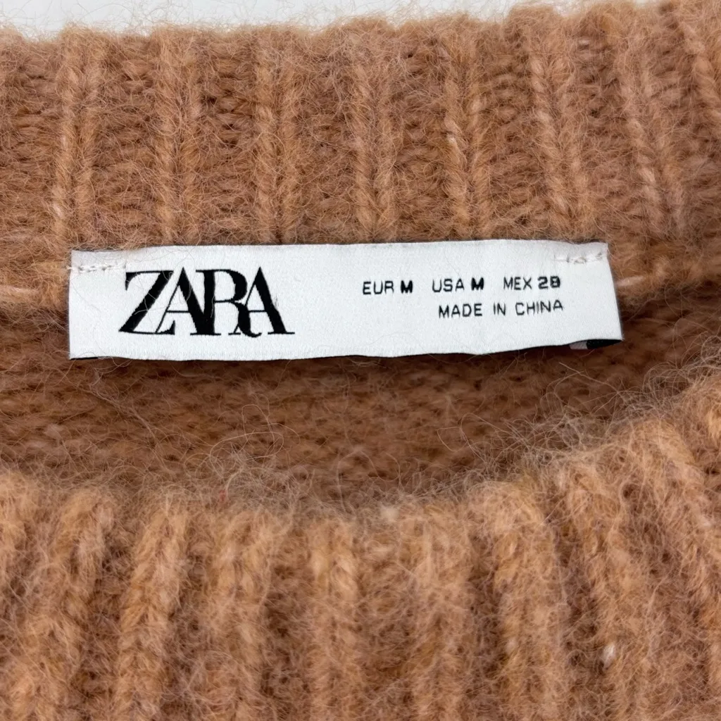 Zara Women's Brown Crew Neck Sweater - Image 2
