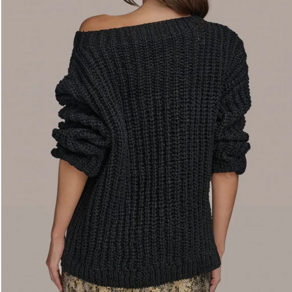 DonnaKaran - OPEN STITCH DOLMAN SWEATER - Image 4