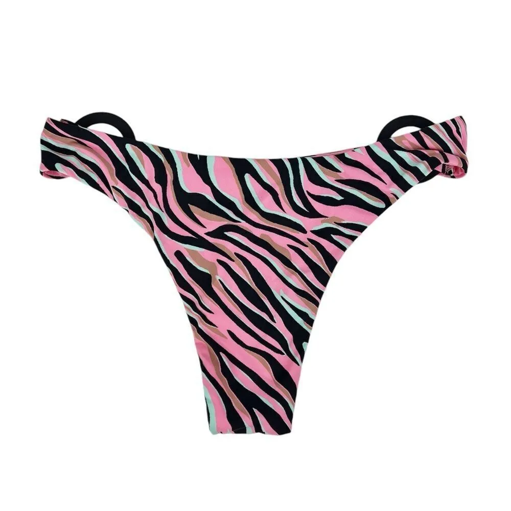 The Bikini Lab  Pink Zebra Bottoms Small - Image 4