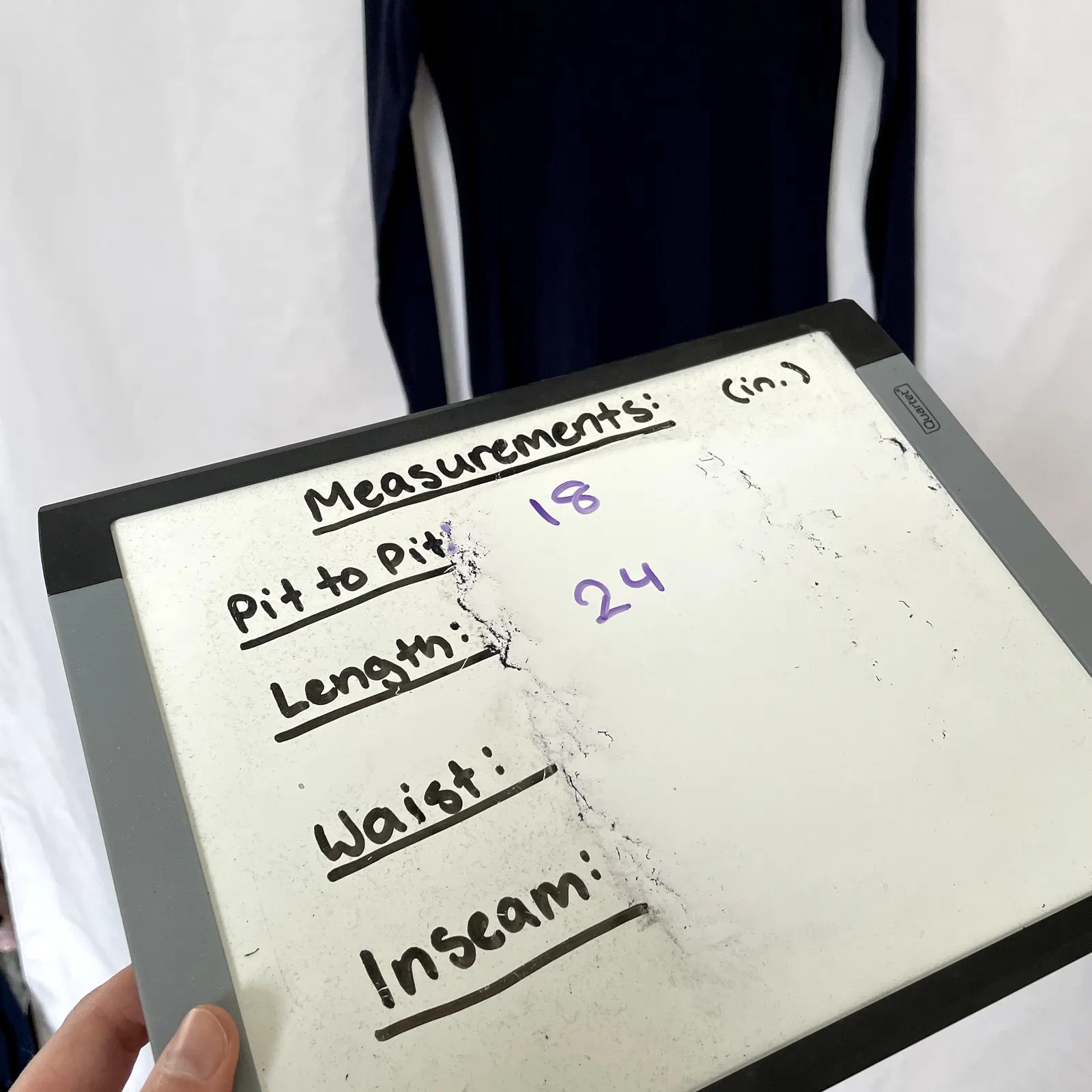 a new day navy ribbed crewneck thermal sweater woman's size M cotton modal - Image 5